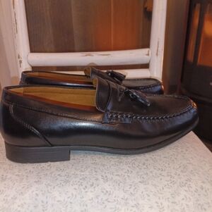 Nunn Bush Concord Men's Black Loafers, Dress Shoes With Memory Foam Size 11W